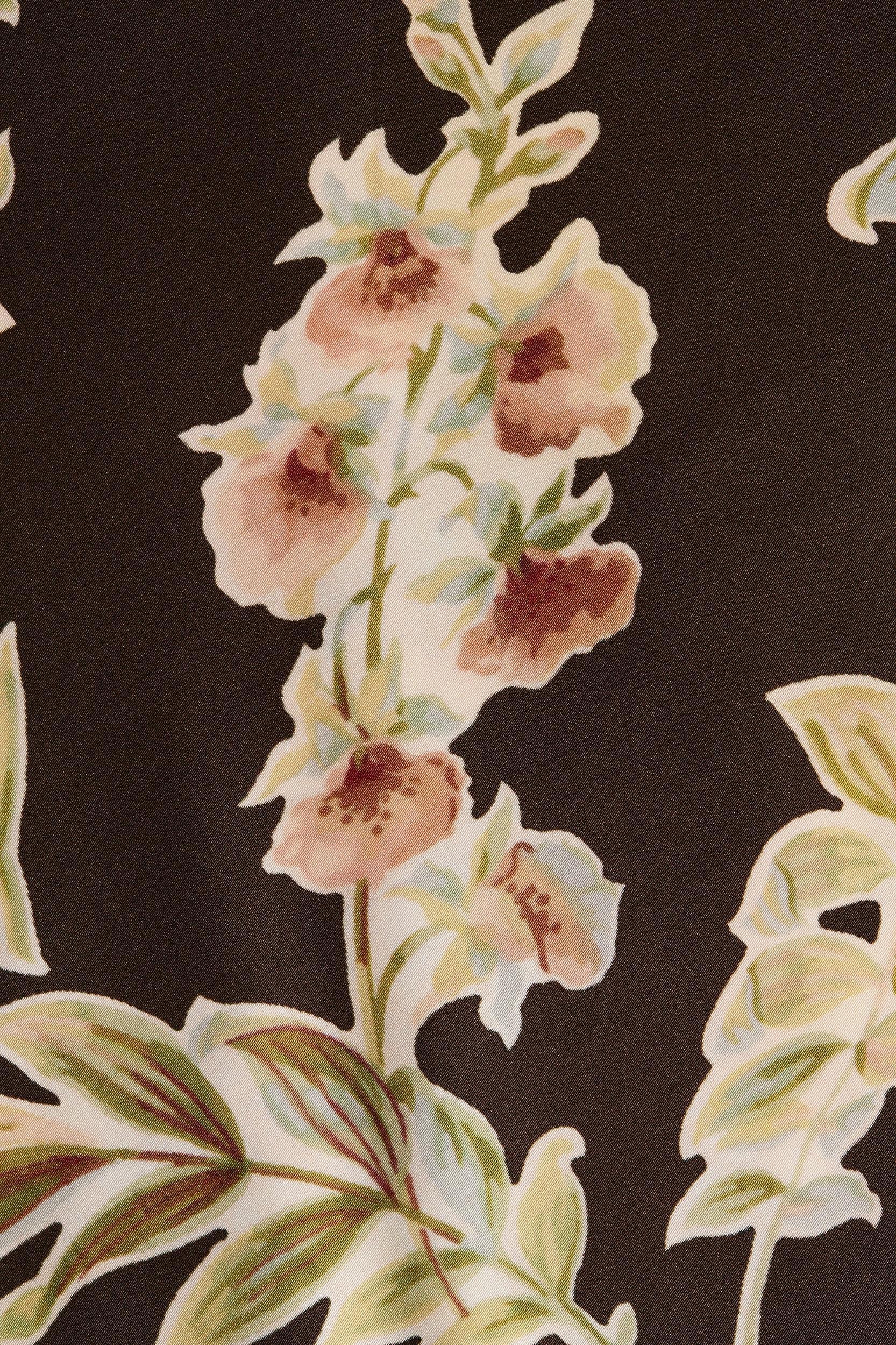 Yolaine Midi Dress Jardin Floral Chocolate Product Image
