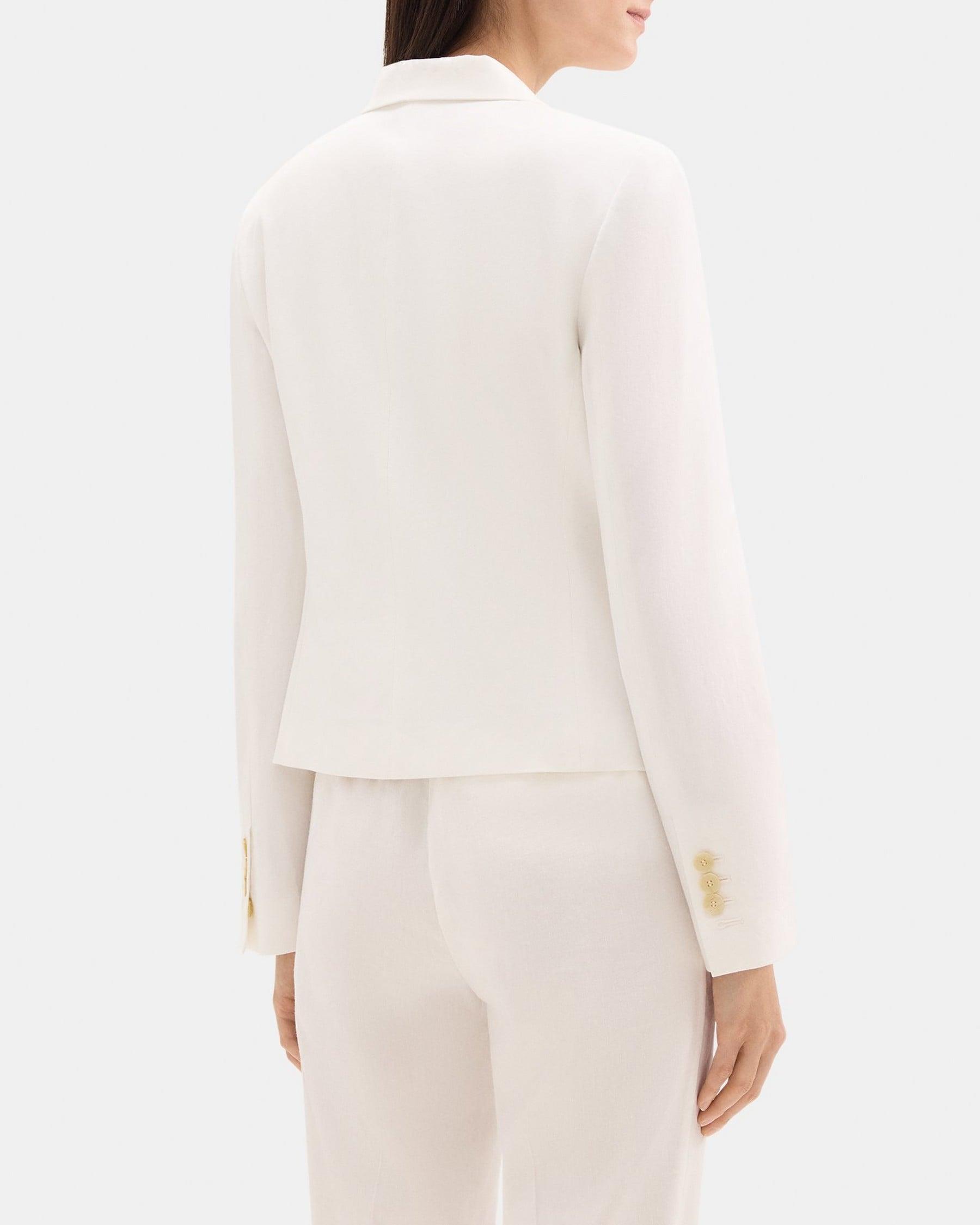 Shrunken Blazer in Stretch Linen-Blend Product Image