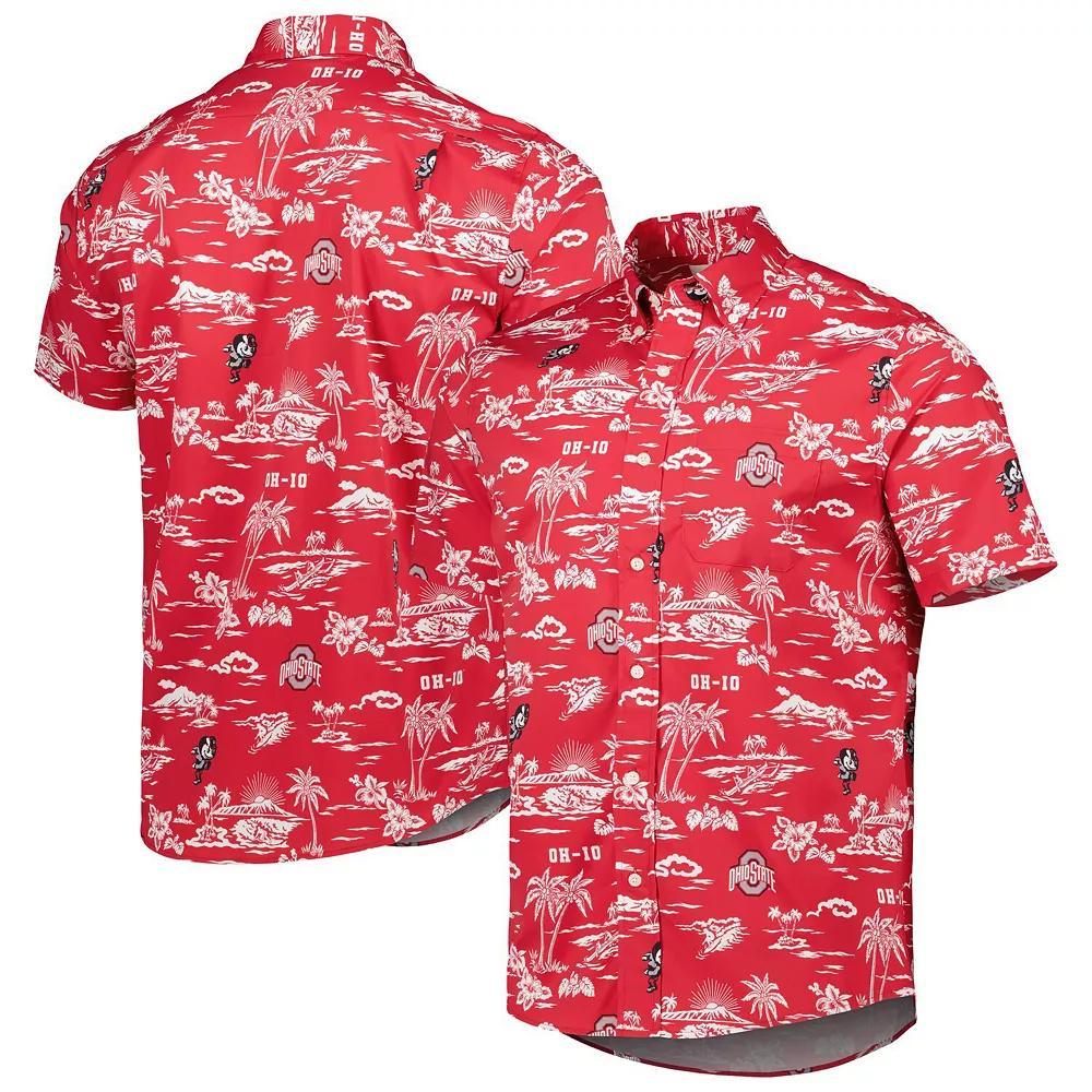 Men's Reyn Spooner Scarlet Ohio State Buckeyes Classic Button-Down Shirt, Size: Large, Red Product Image