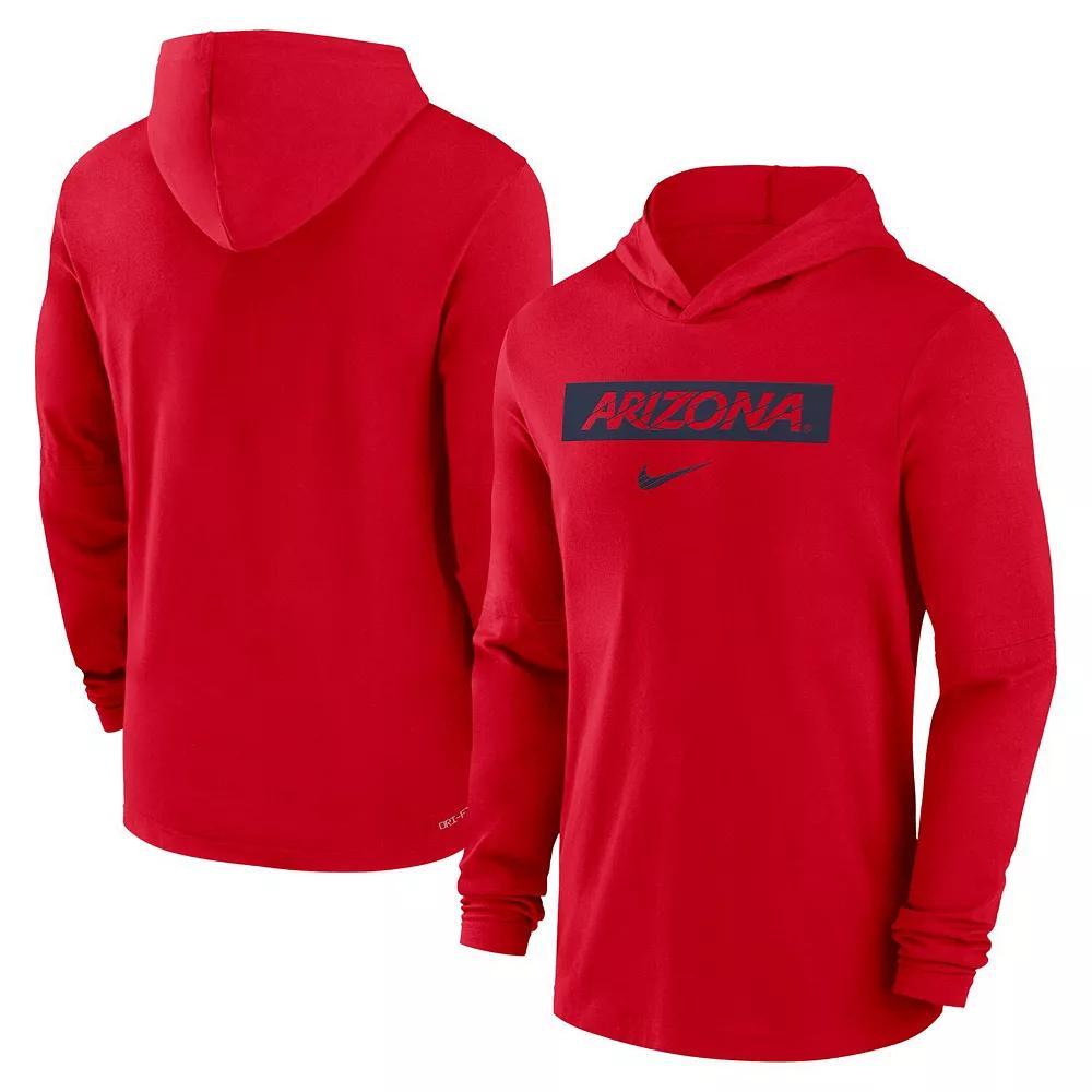 Men's Nike Red Arizona Wildcats 2024 Sideline Hoodie Performance Long Sleeve T-Shirt, Size: 2XL Product Image