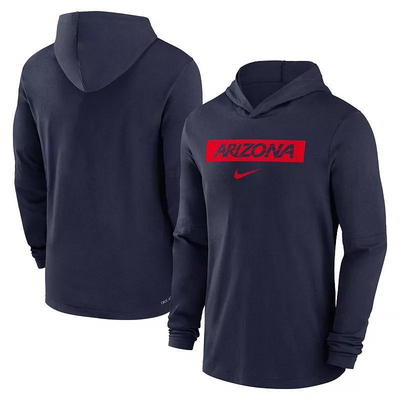 Men's Nike Navy Arizona Wildcats 2024 Sideline Hoodie Performance Long Sleeve T-Shirt, Size: 2XL, Blue Product Image