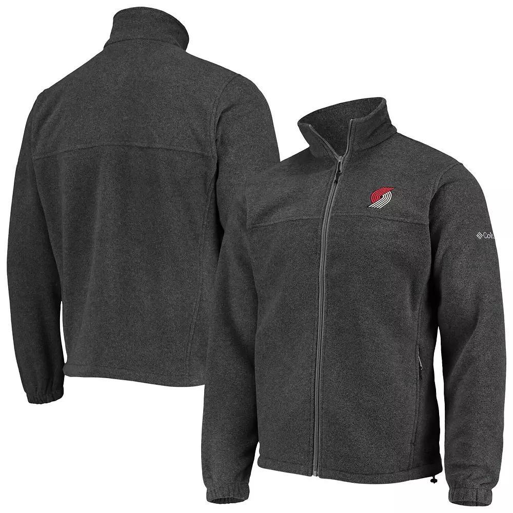 Men's Columbia Portland Trail Blazers Heathered Charcoal Flanker Full-Zip Jacket, Size: 2XL Product Image