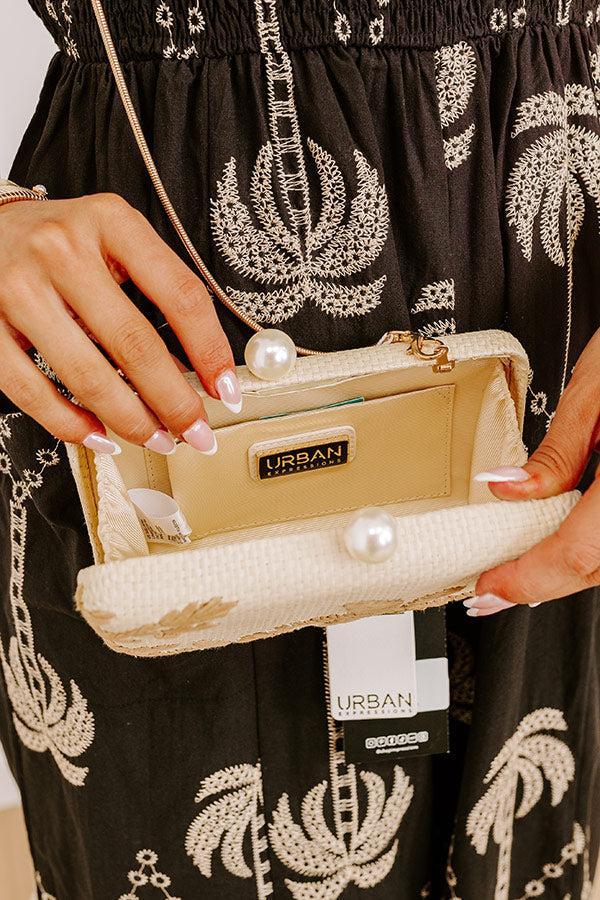 Tropical Dream Raffia Woven Clutch Product Image