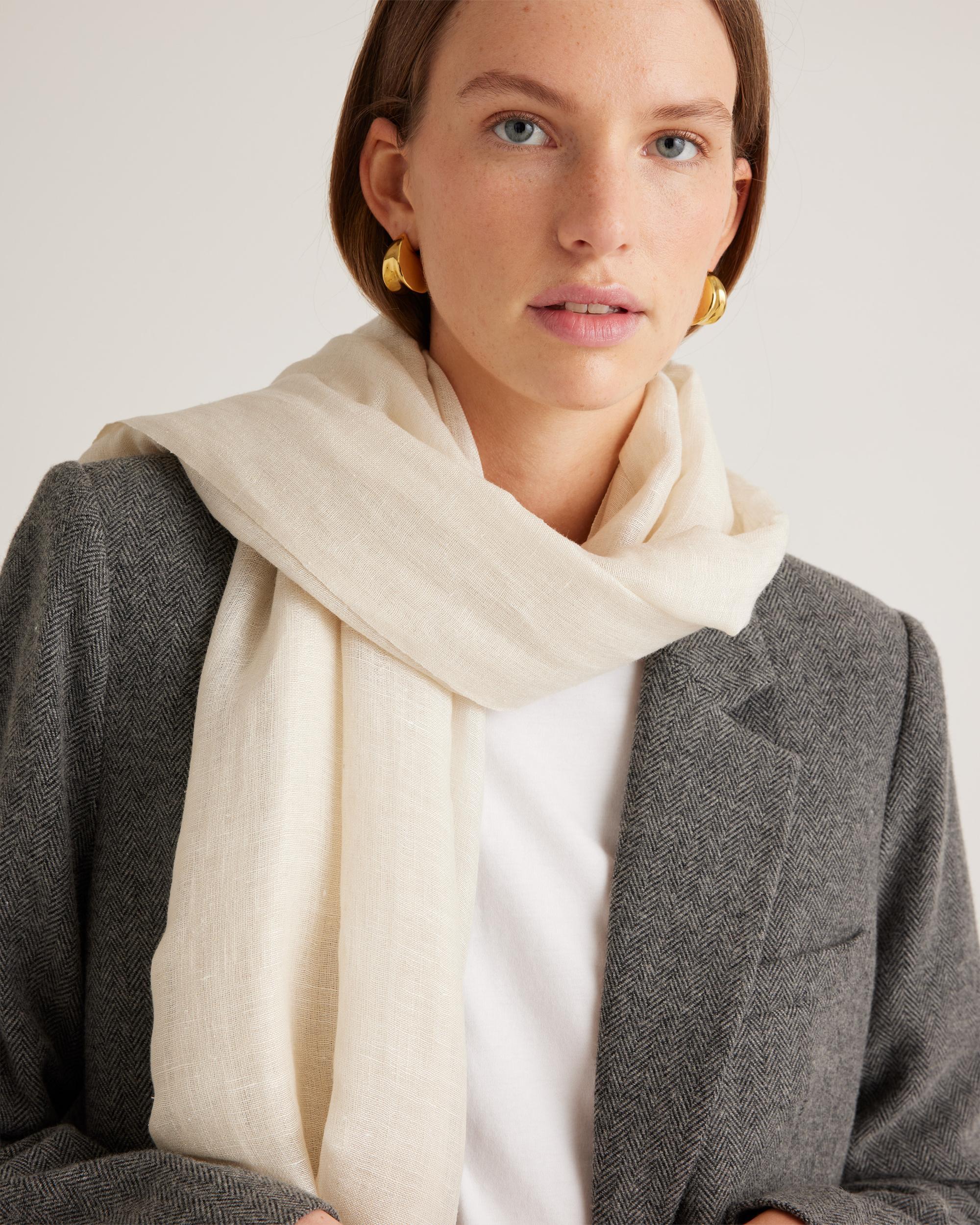 Quince | Women's Lightweight Linen Silk Cashmere Scarf Product Image