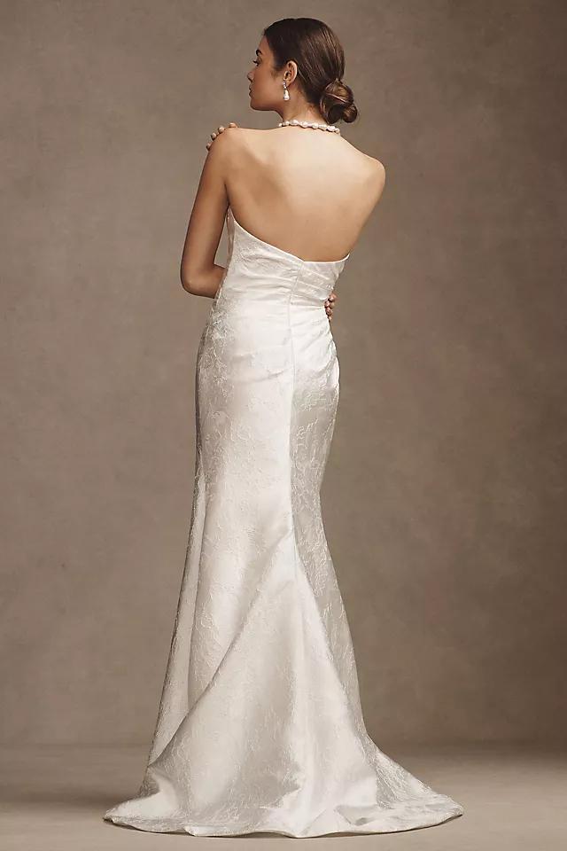 Wtoo by Watters Callahan Sweetheart Draped Jacquard Column Wedding Gown Product Image
