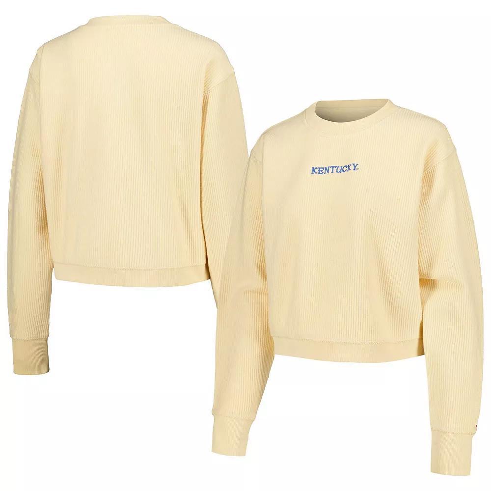 Women's League Collegiate Wear Cream Kentucky Wildcats Timber Cropped Pullover Sweatshirt, Size: XL, Beige Product Image