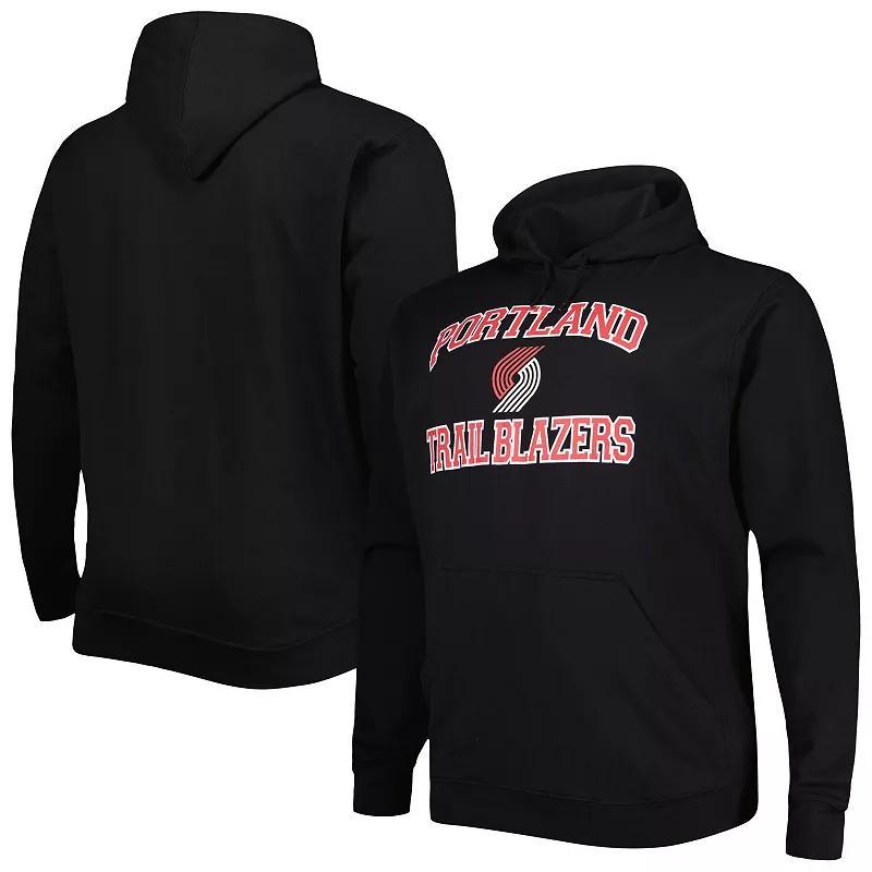Men's Black Portland Trail Blazers Big & Tall Heart & Soul Pullover Hoodie, Size: XLT Product Image