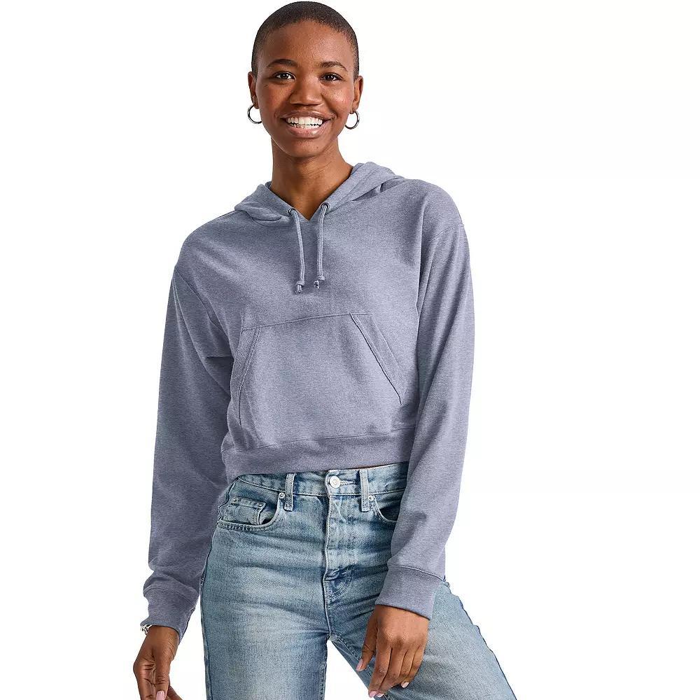 Womens Hanes Cropped Fleece Hoodie Product Image
