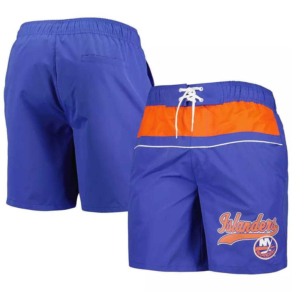 Men's Starter Royal New York Islanders Freestyle Volley Swim Shorts, Size: Medium, Isl Blue Product Image
