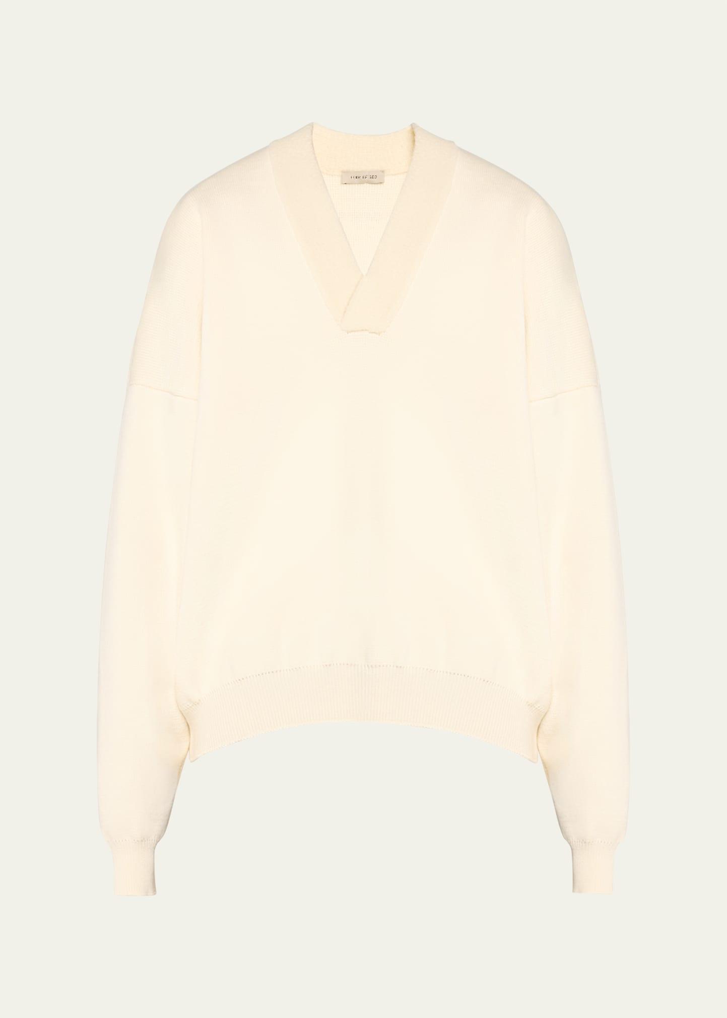Mens Wool V-Neck Sweater Product Image