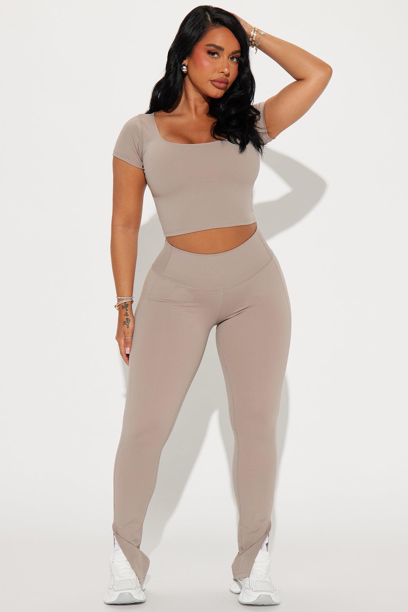 Body Sculpt Seamless Active Legging - Taupe Product Image