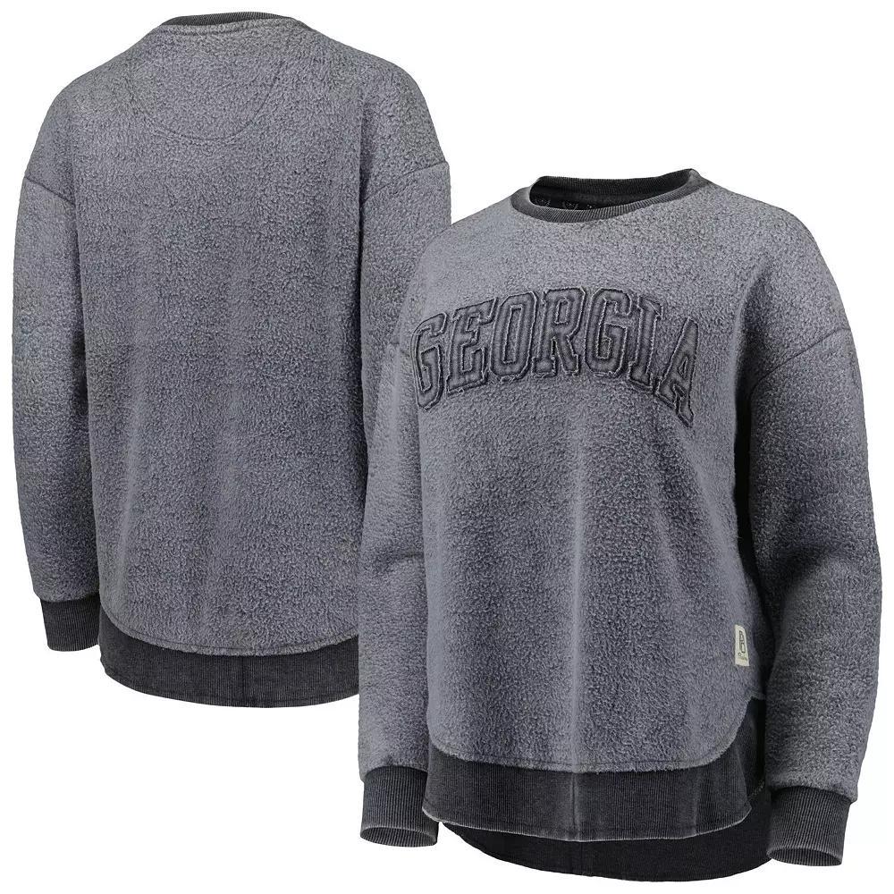 Women's Pressbox Black Georgia Bulldogs Ponchoville Pullover Sweatshirt, Size: Small Product Image