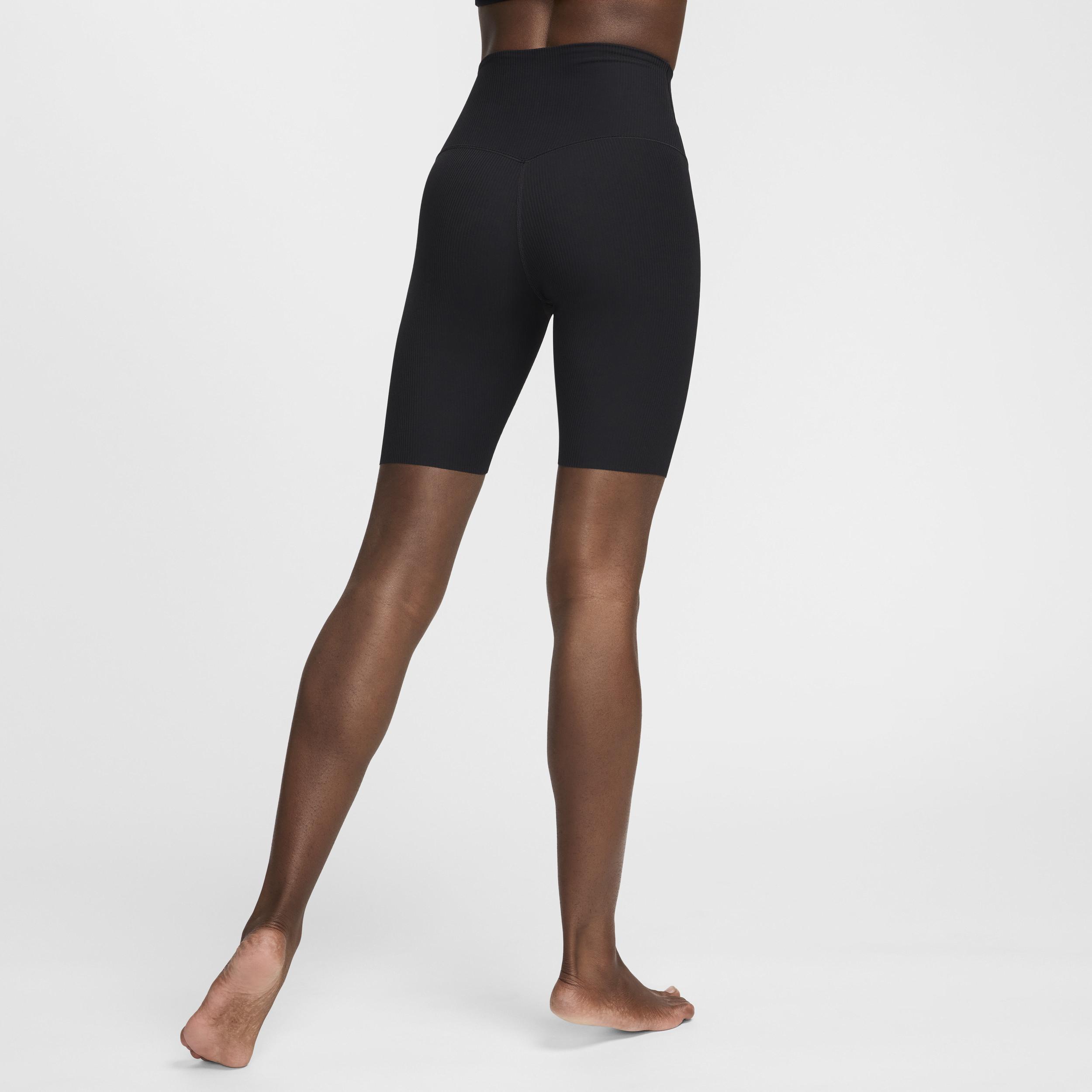 Nike Womens Zenvy Rib Gentle-Support High-Waisted 8 Biker Shorts Product Image