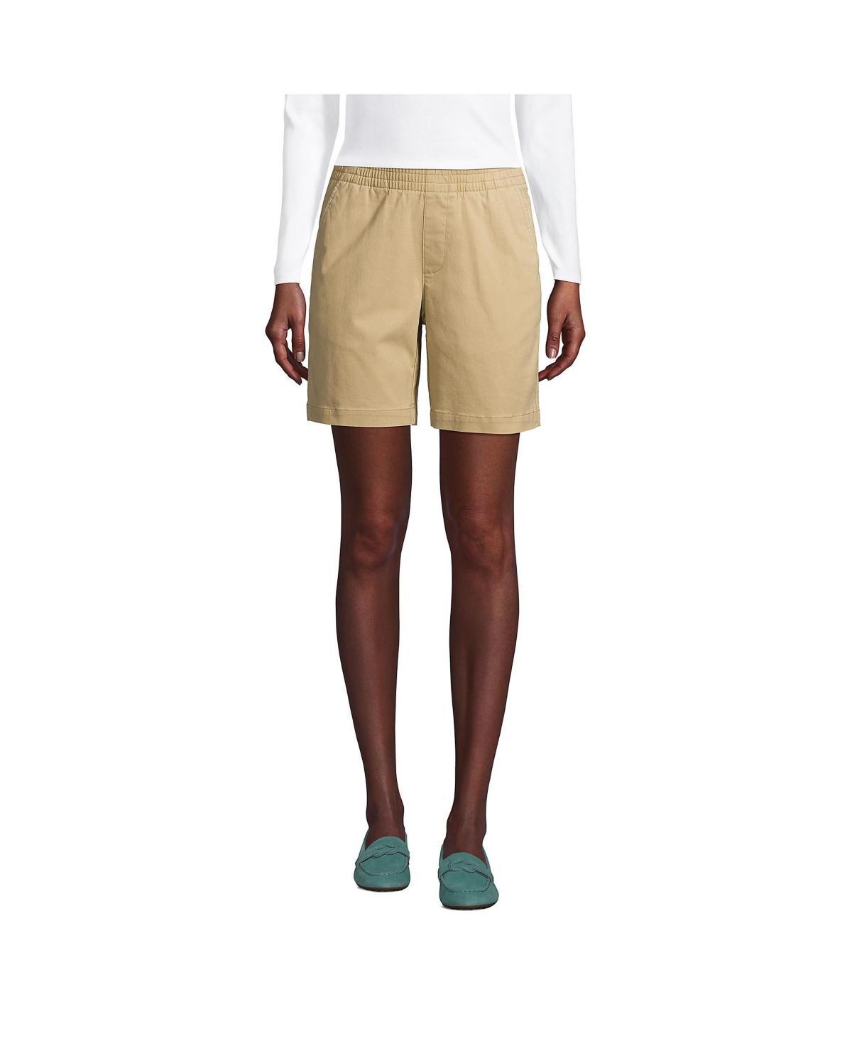 Petite Lands' End Pull-On Chino Shorts, Women's, Size: 6 Petite, Desert Product Image