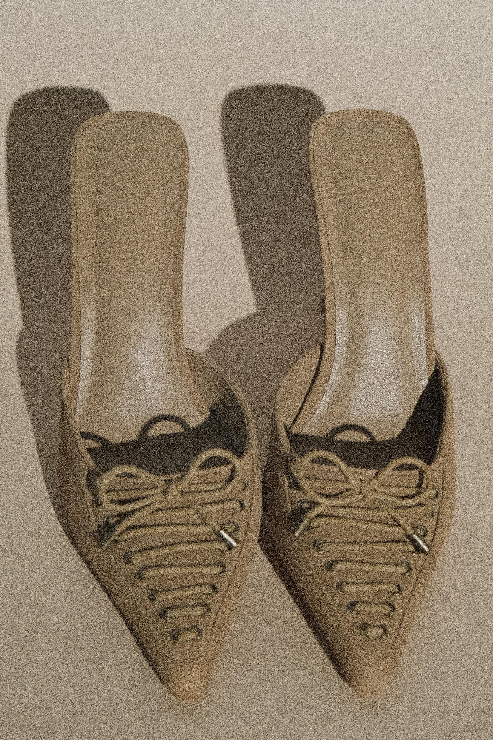 Joanne Suede Lace Up Heels - Camel Product Image