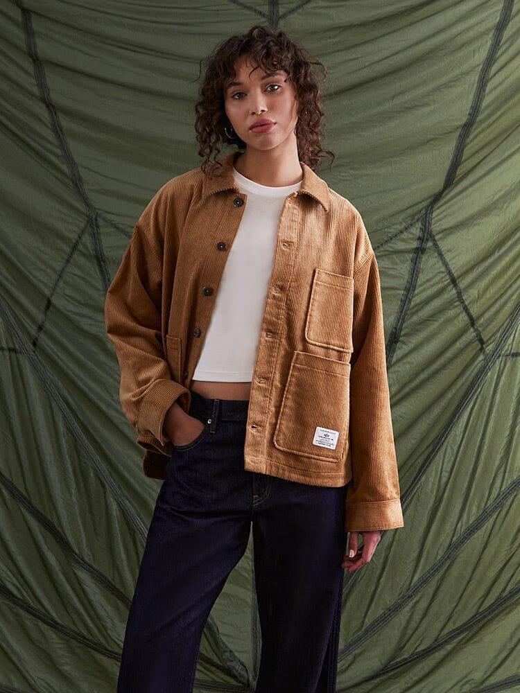 WOMEN'S CORDUROY CHORE COAT (SEASONAL) - BRONZED BROWN / XL Product Image