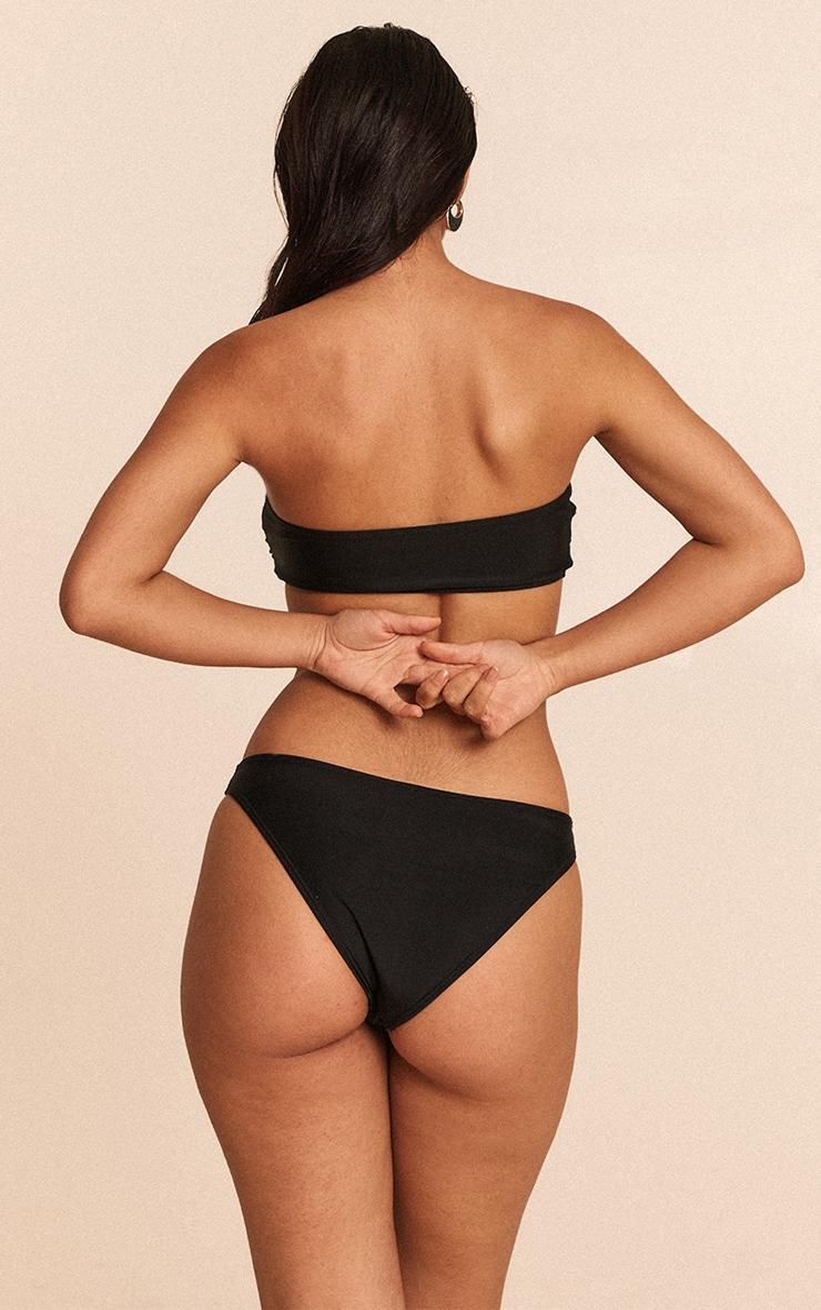 Black Shell Trim Bandeau Bikini Top Product Image