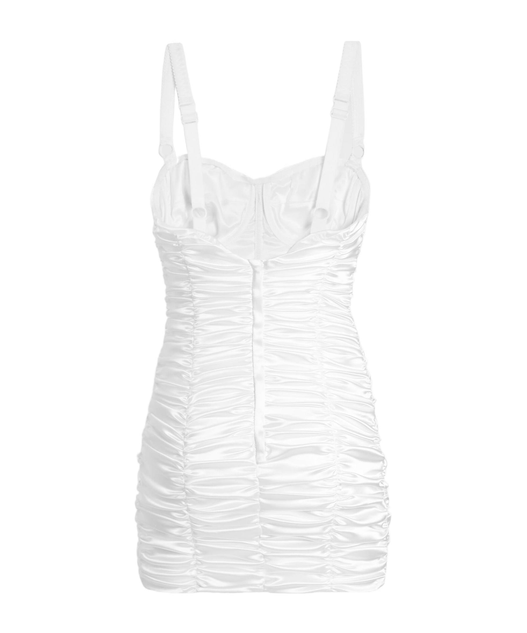 DOLCE & GABBANA Knee Length Dress Adjustable Straps In White Product Image