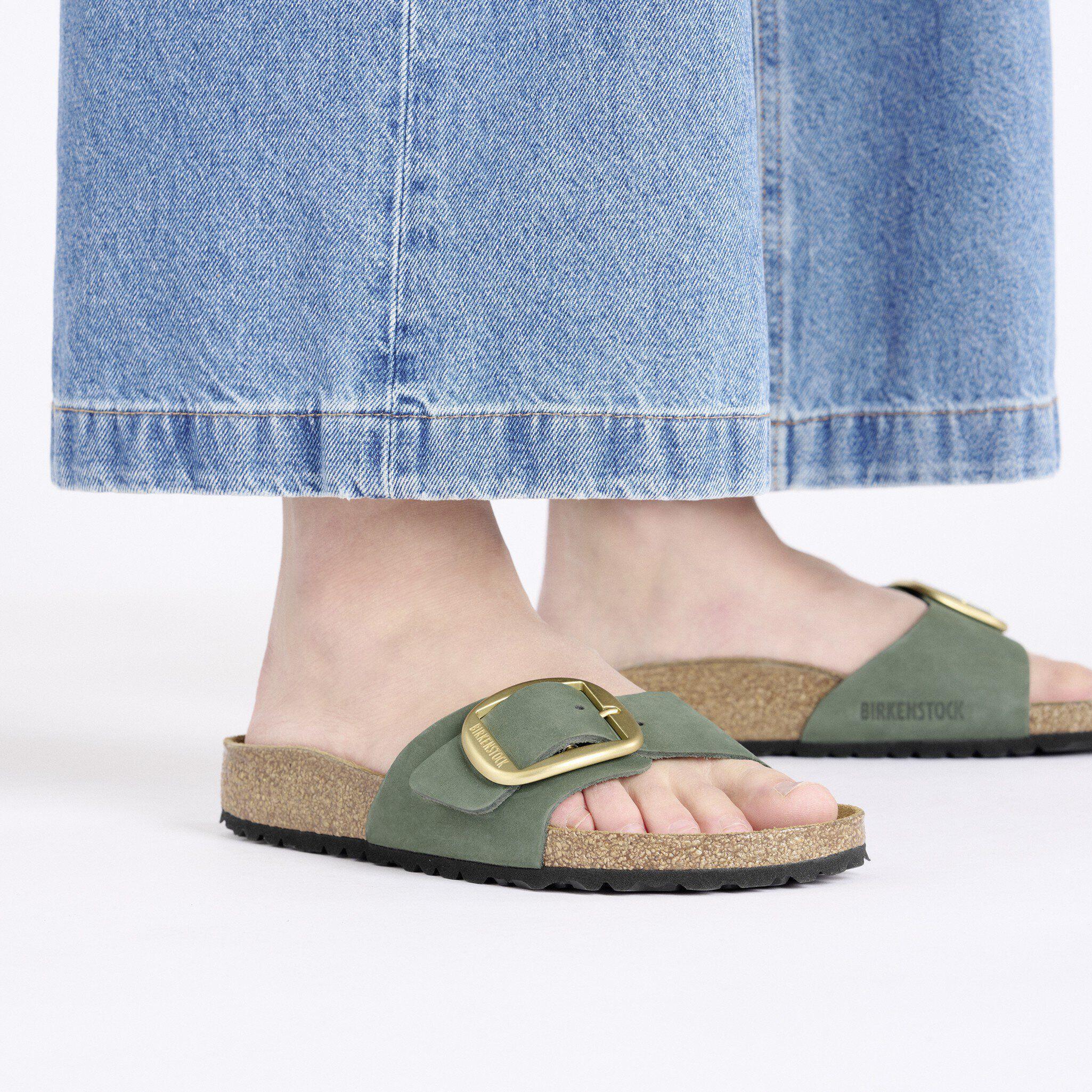 Madrid Big Buckle Nubuck Leather Thyme Product Image