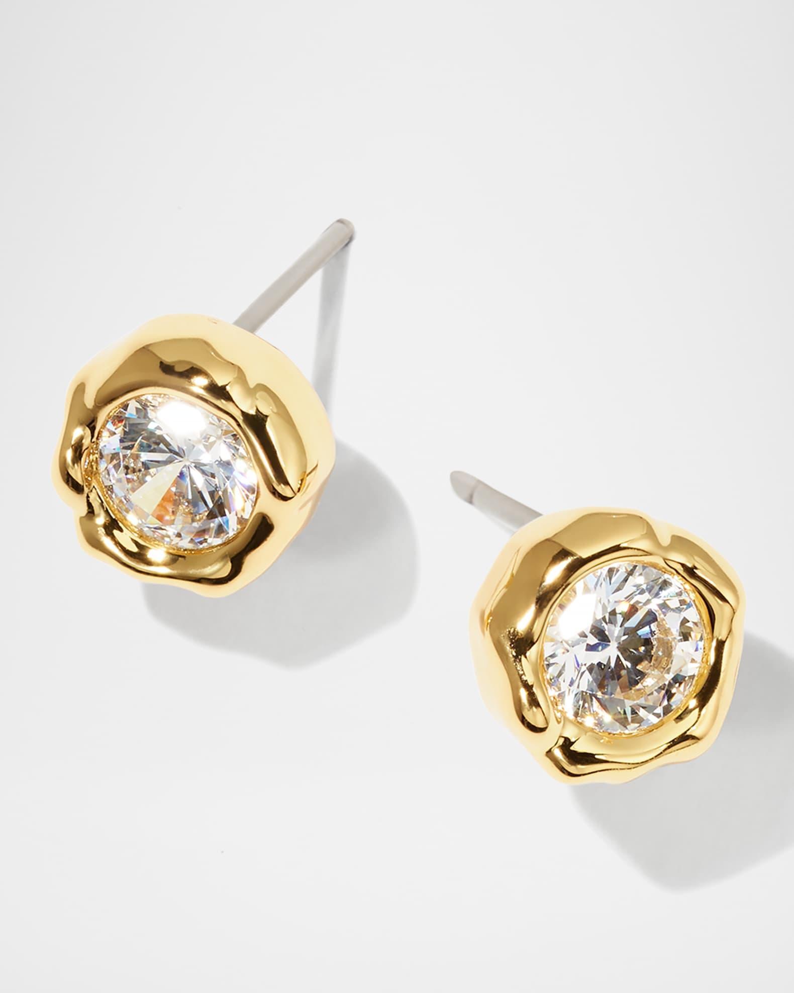 Asterales Molten Bezel Stud Earrings Product Image