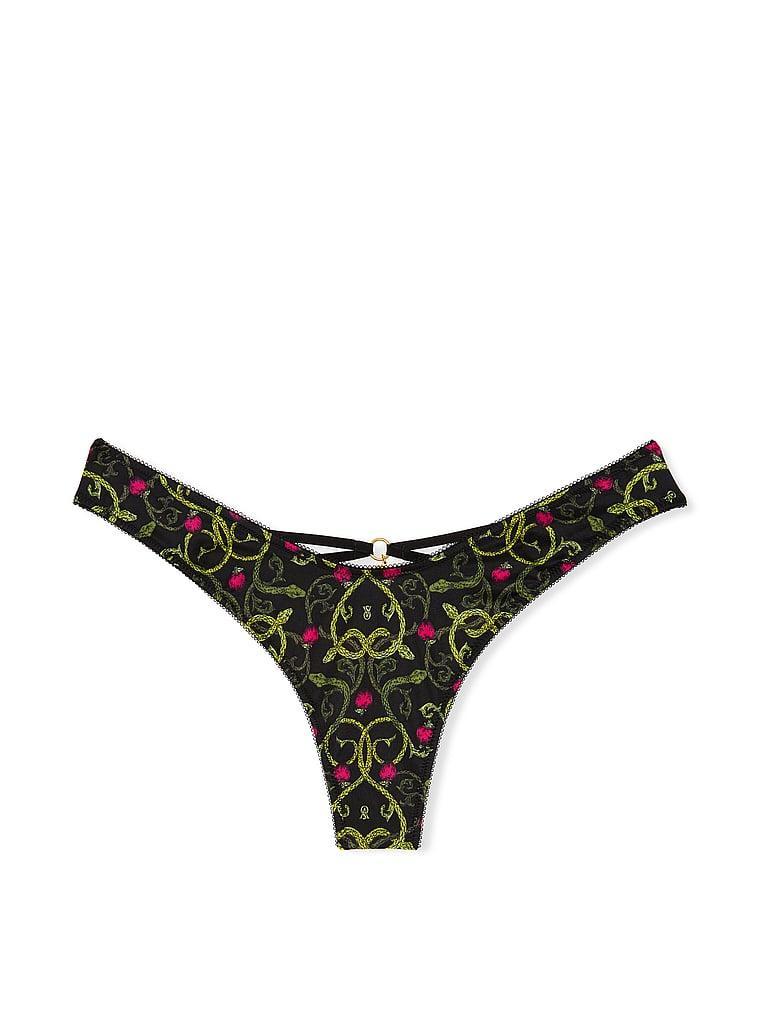 Strappy-Back Charm High-Leg Thong Panty Product Image