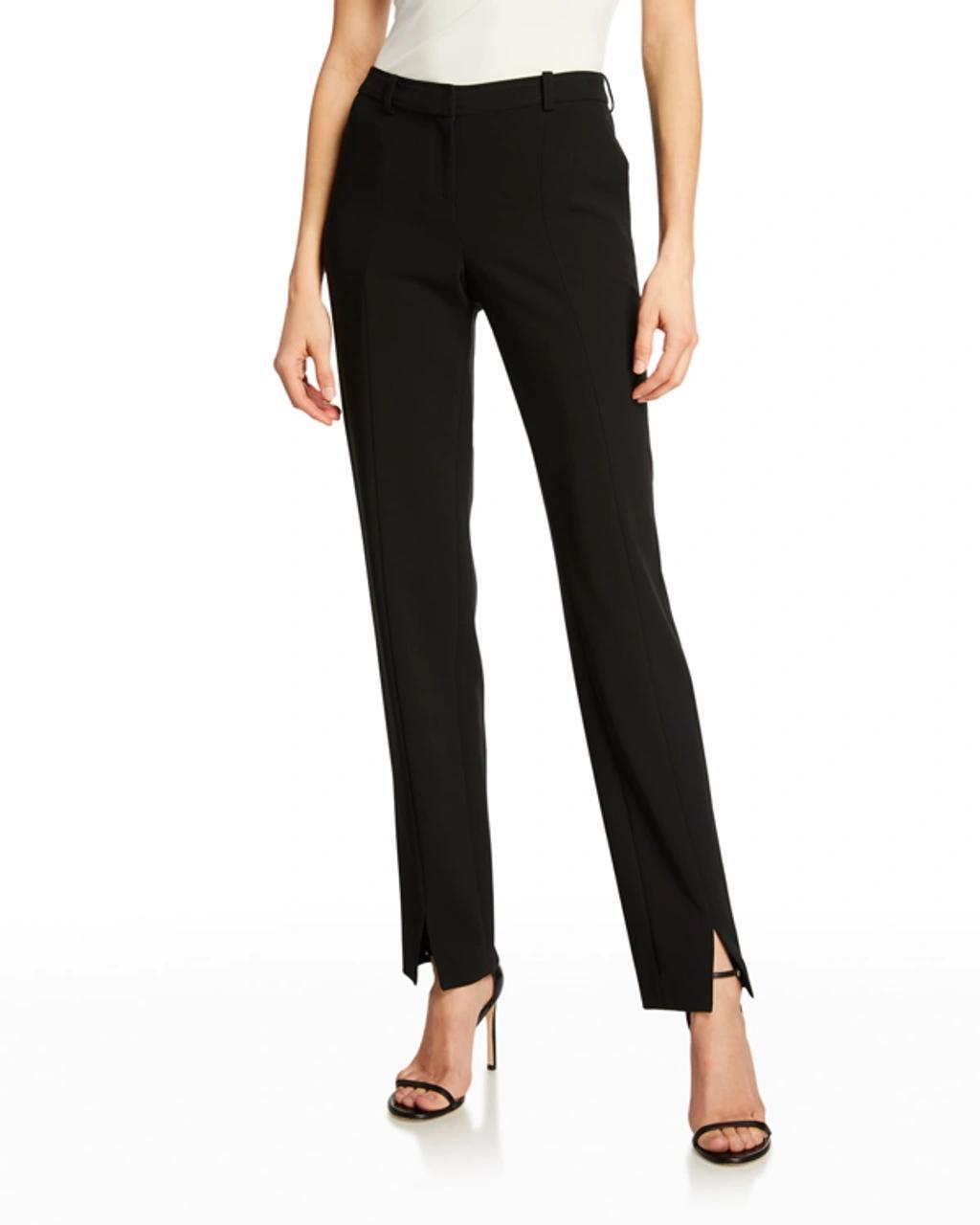 ST JOHN St. John Collection 'jennifer' Crepe Marocain Ankle Pants In Black Product Image