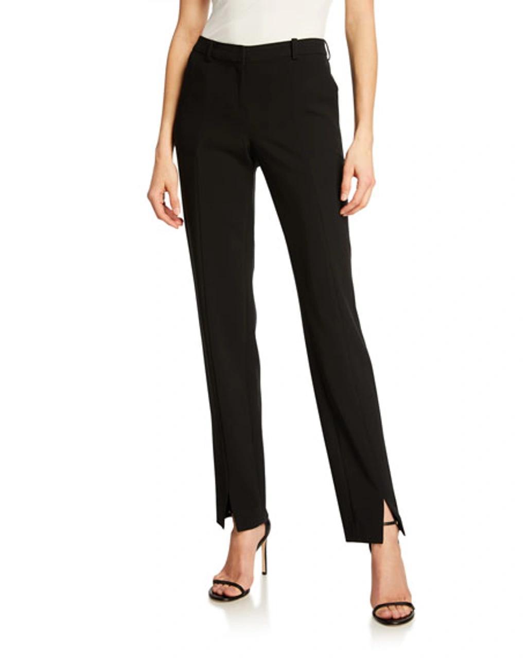 ST JOHN St. John Collection 'jennifer' Crepe Marocain Ankle Pants In Black Product Image