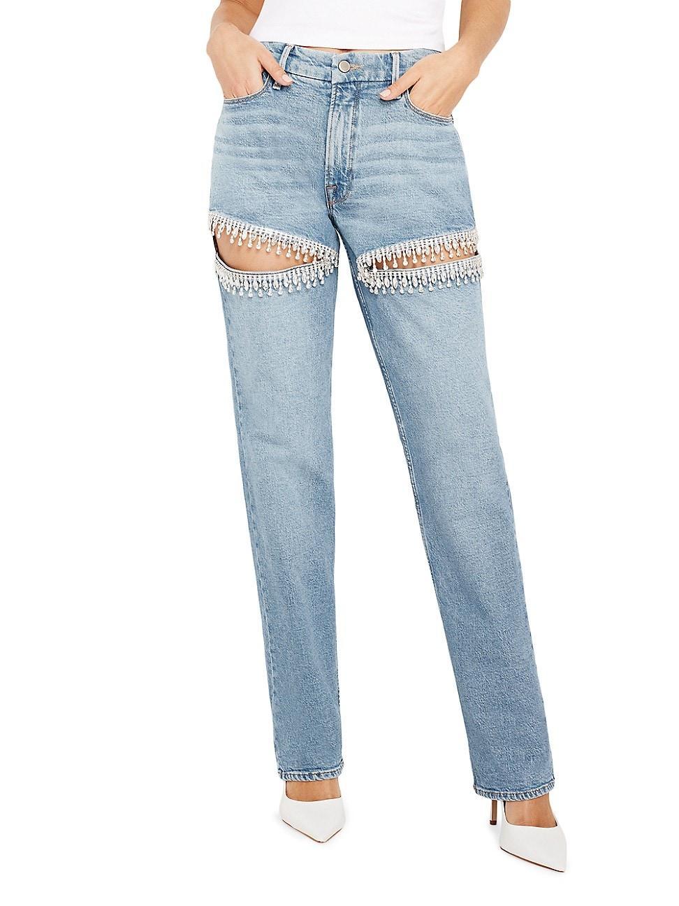 Womens Good Icon Straight Diamond Jeans | Indigo, Size 14 | Good American by Khlo Kardashian Product Image
