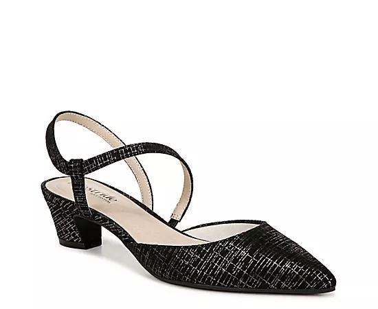 LifeStride Minimalist Women's Slingback Pumps, Size: 9.5, Silver Shimmer Product Image