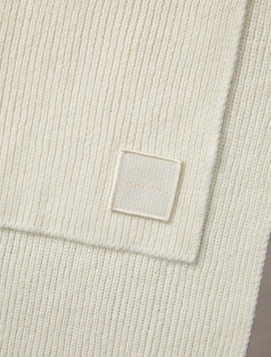 Ribbed Monogram Logo Badge Scarf Product Image
