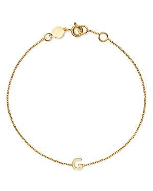 Womens 14K Yellow Gold Initial Charm Bracelet Product Image