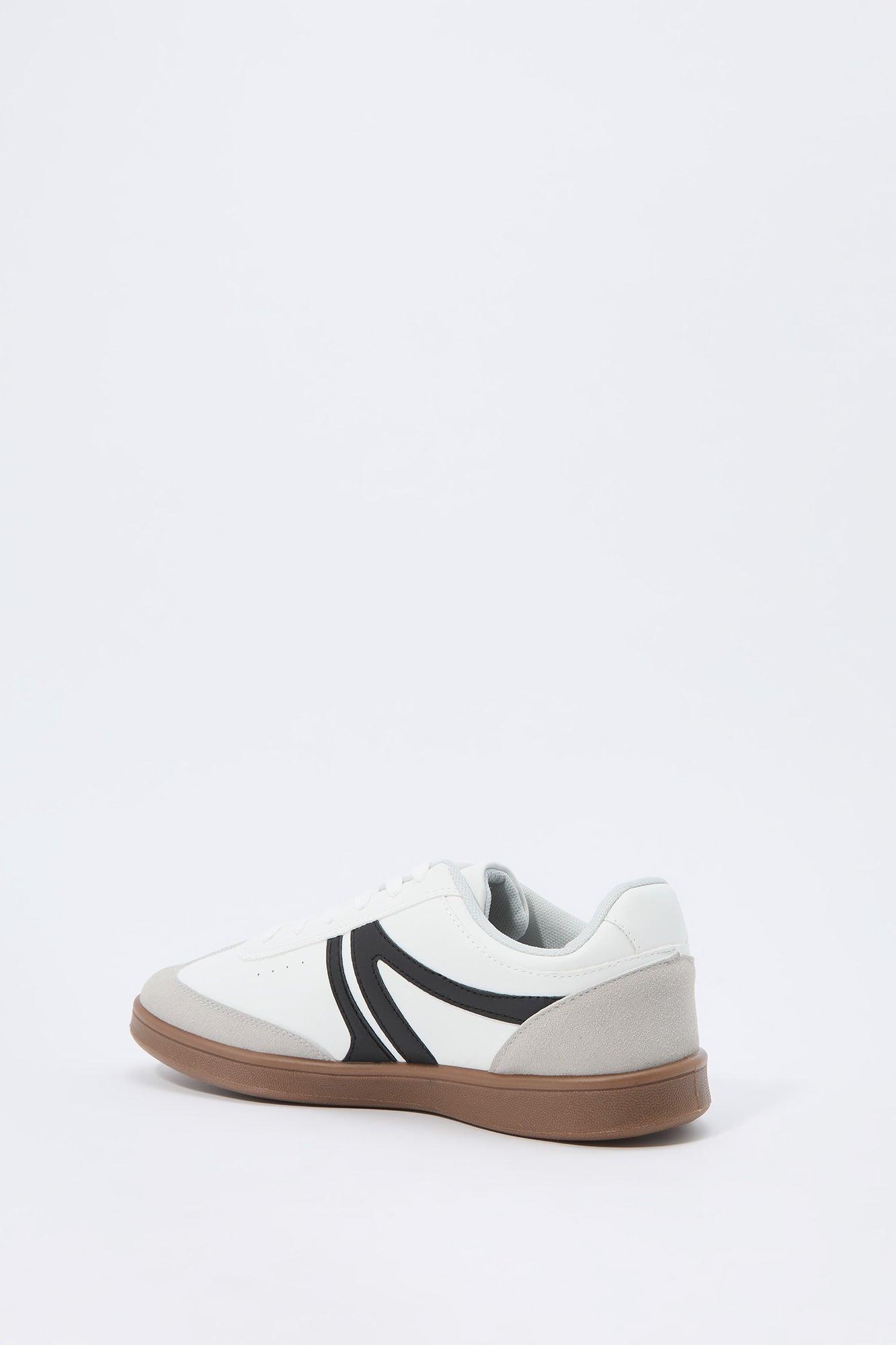 Faux Leather Low Top Retro Sneaker Male Product Image