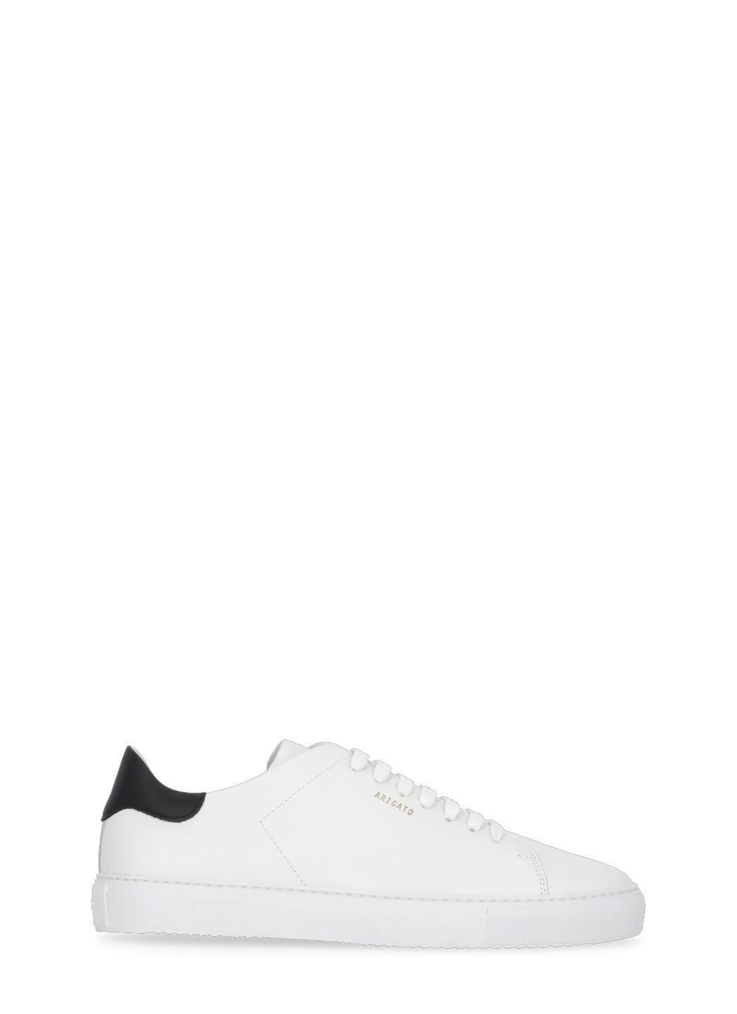 AXEL ARIGATO White And Green Clean 90 Leather Sneakers Product Image