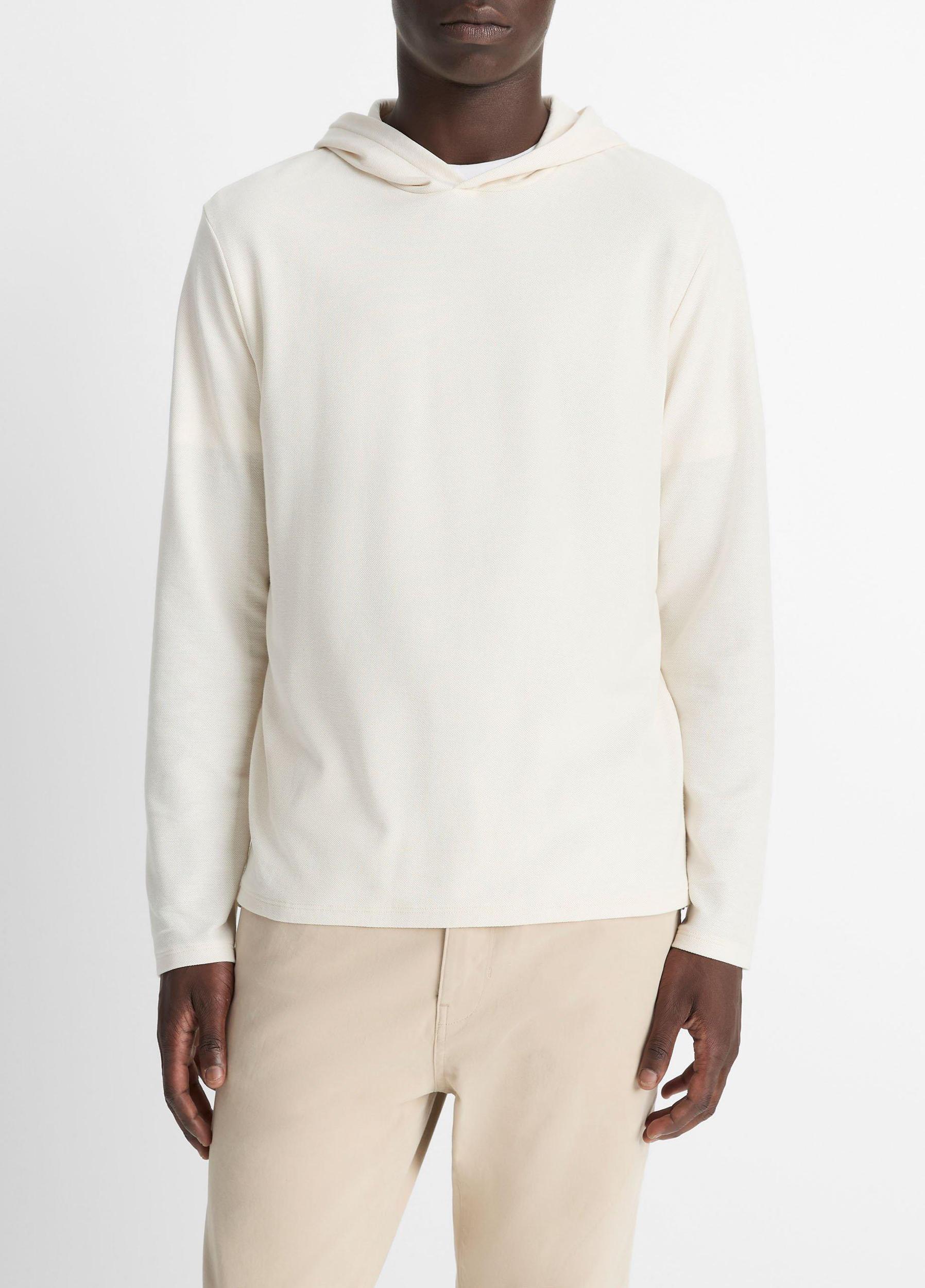 Pima Cotton Piqué Hoodie Product Image