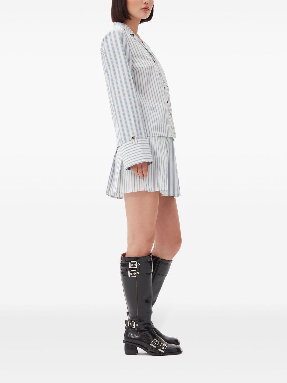 stripe-print cropped poplin shirt Product Image