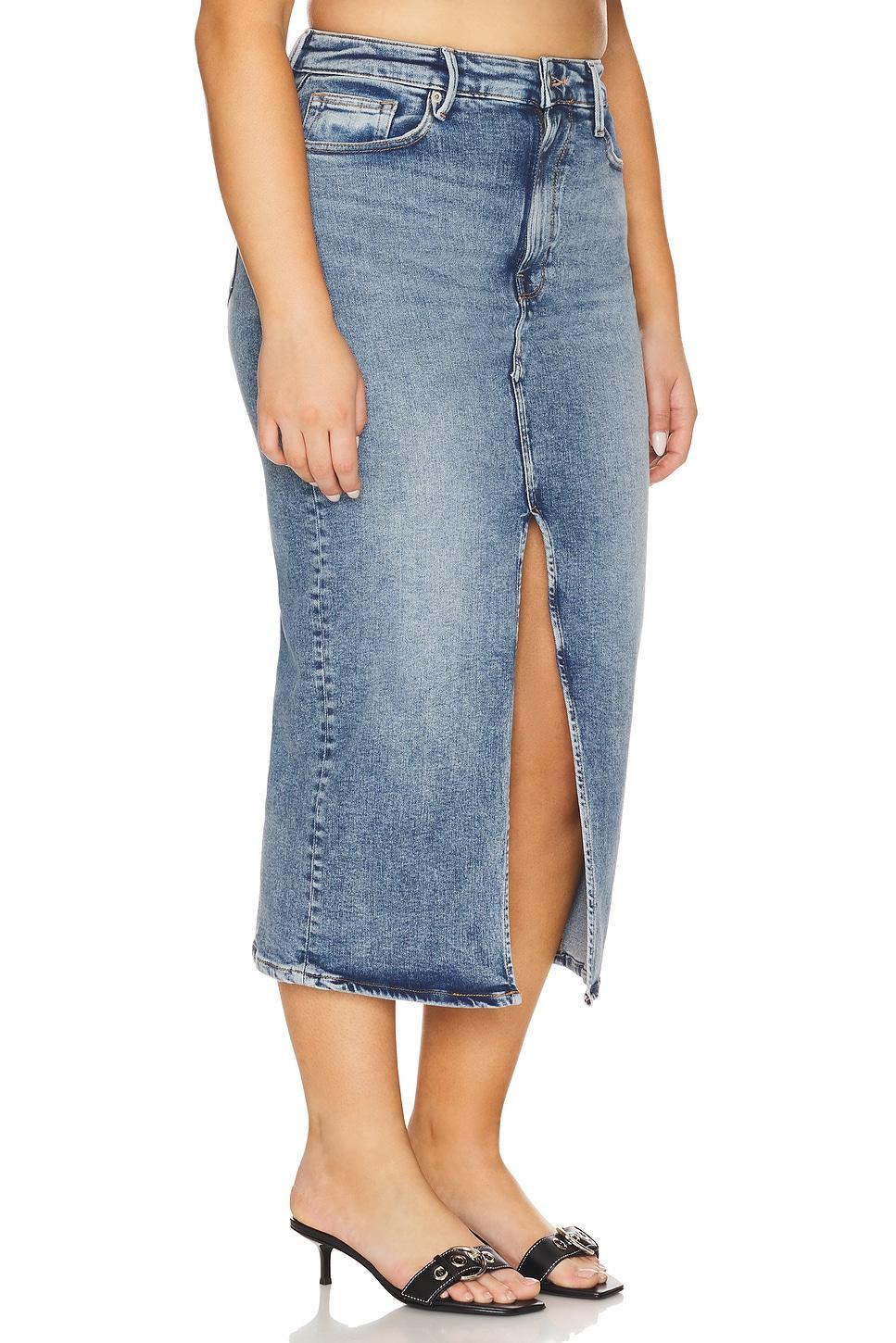 Slit Front Midi Skirt Good American Product Image