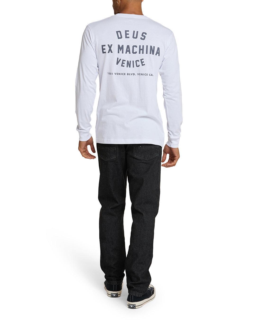 Venice Address Long Sleeve Tee - White Product Image