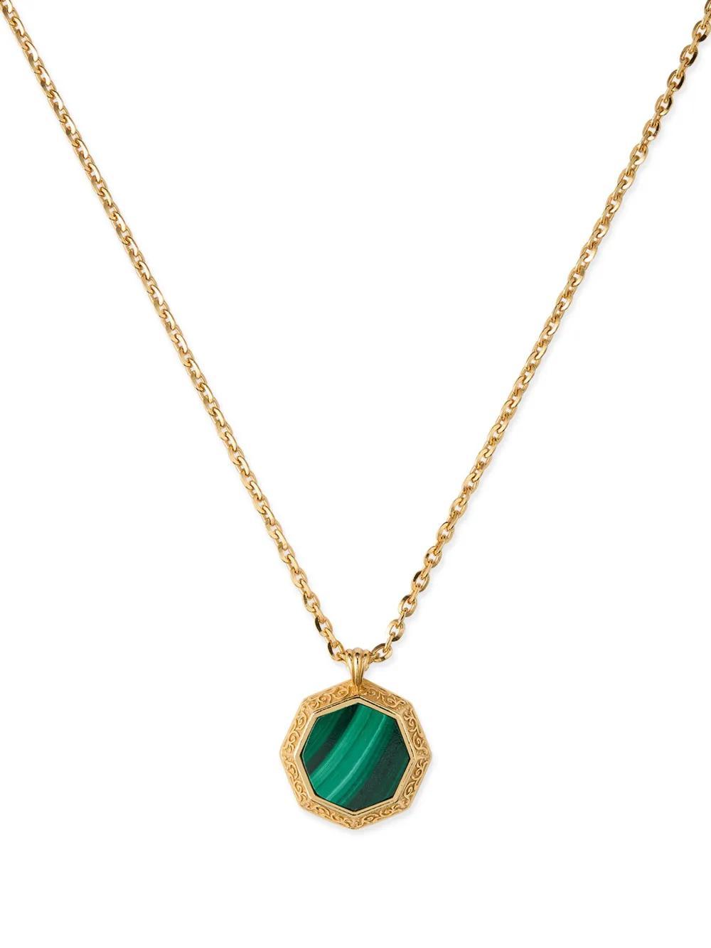EMANUELE BICOCCHI Malachite Charm Necklace In Gold Product Image