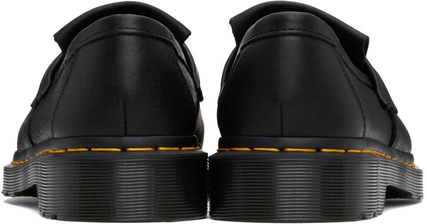 DR. MARTENS' Black Adrian Yellow Stitch Loafers In Black Ambassador Product Image