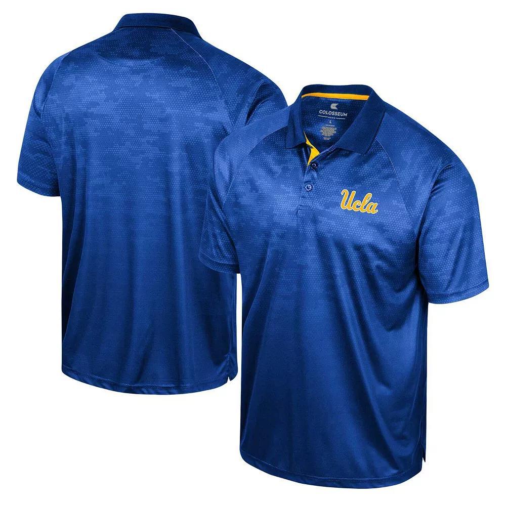 Men's Colosseum Blue UCLA Bruins Honeycomb Raglan Polo, Size: XL Product Image