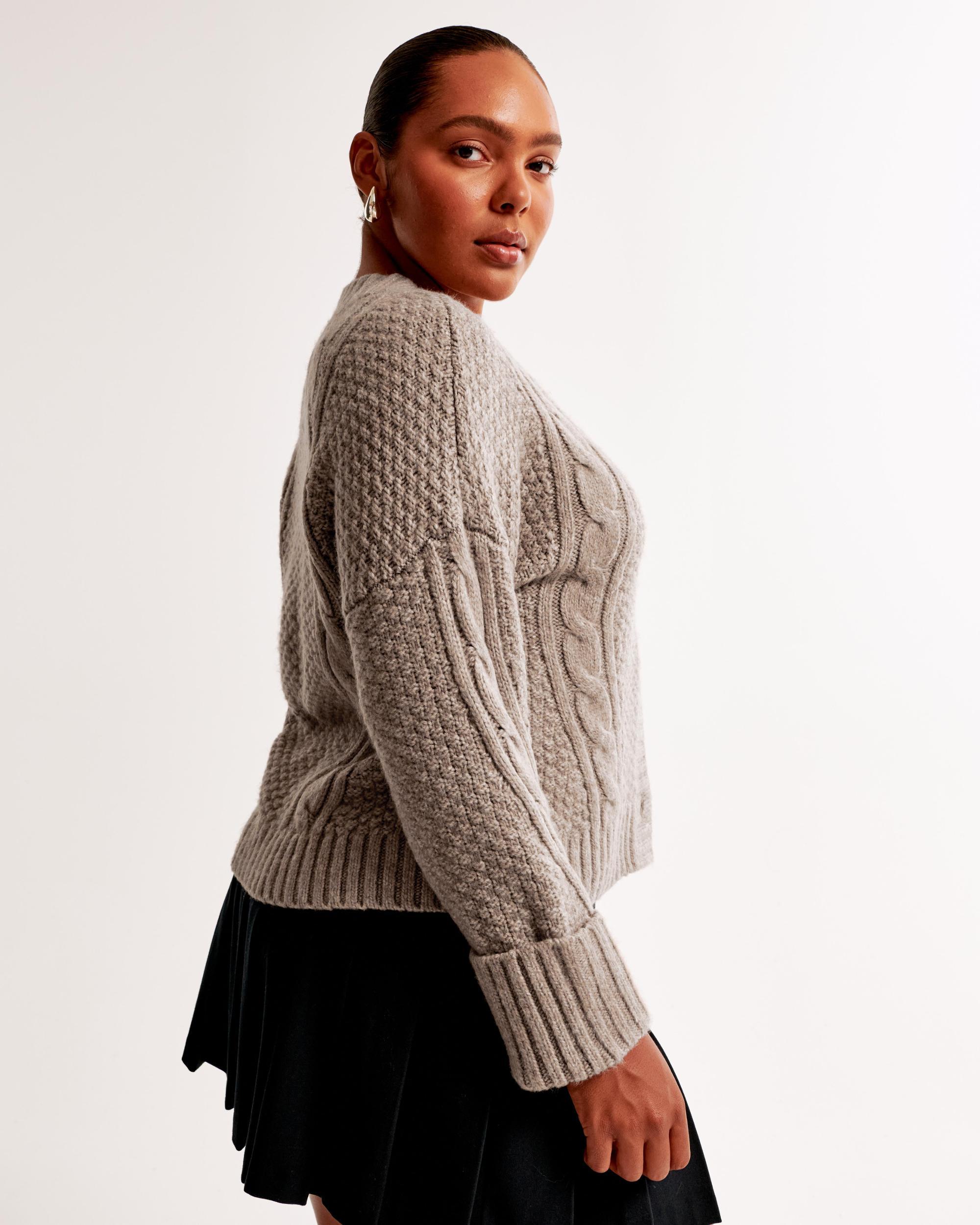 Seed-Stitch Cable Cardigan Product Image