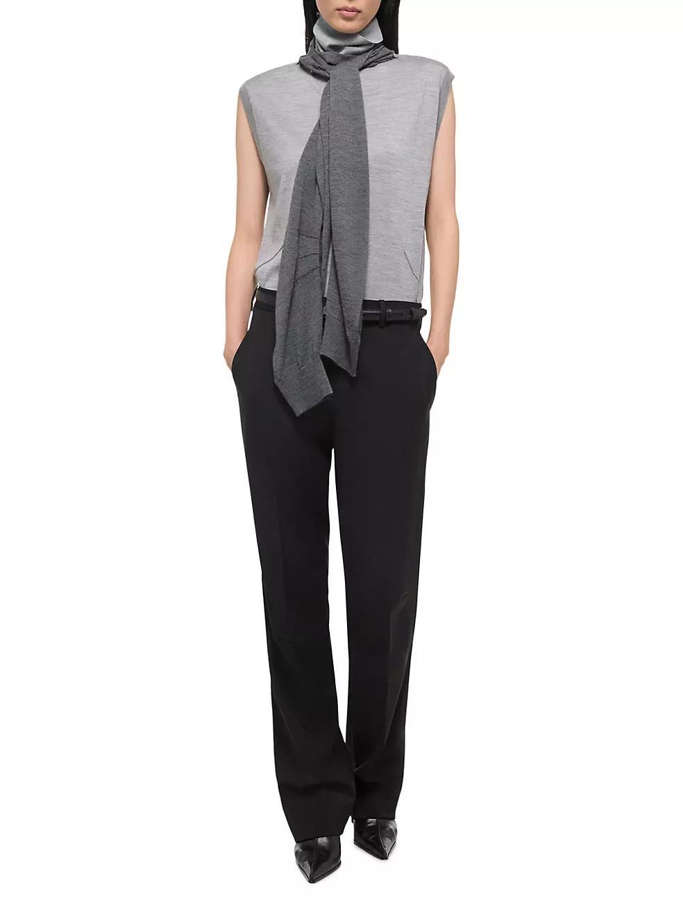 Apex Silk-Blend Turtleneck Top Product Image