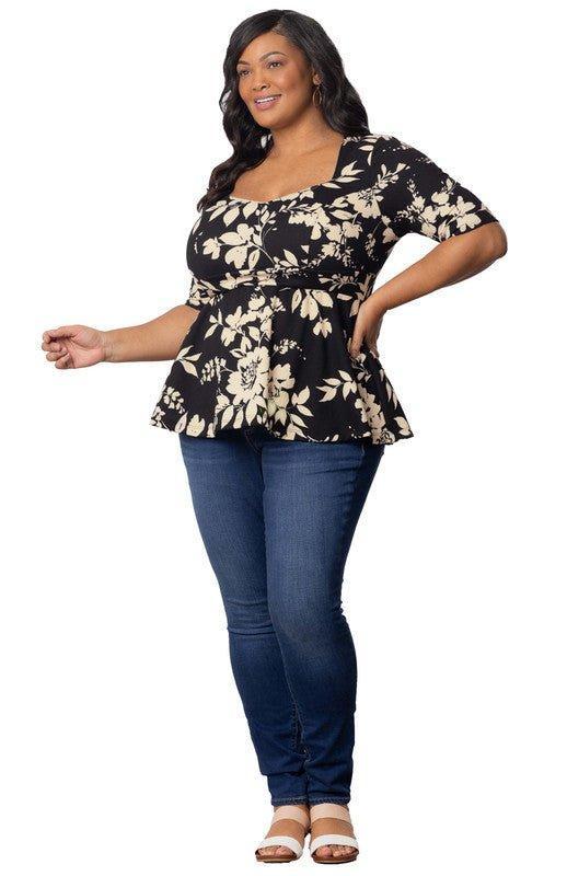Posh Peplum Top - Plus Product Image