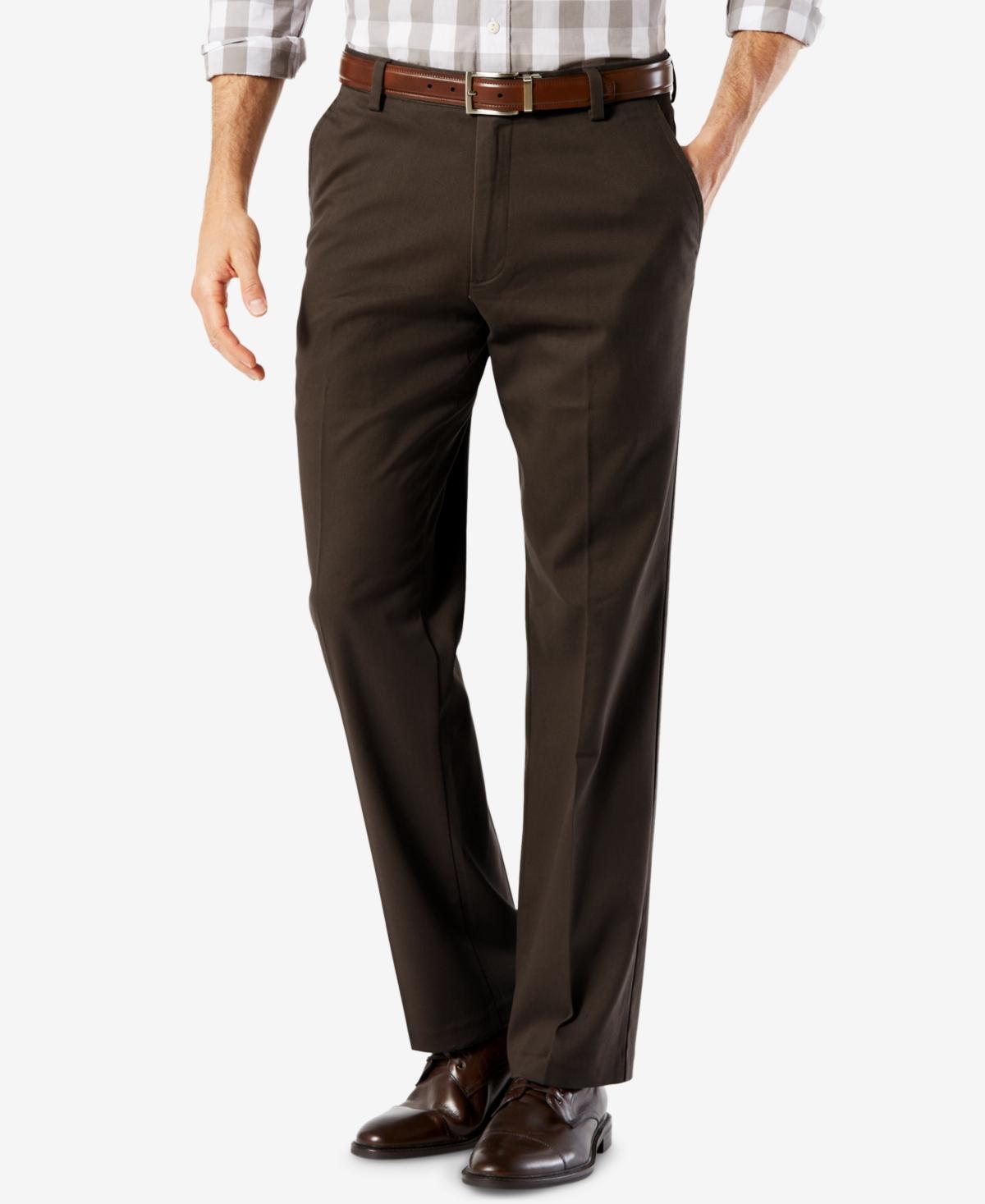 Men's Dockers® Stretch Easy Khaki Straight-Fit Flat-Front Pants, Size: 32 X 32, Black Product Image