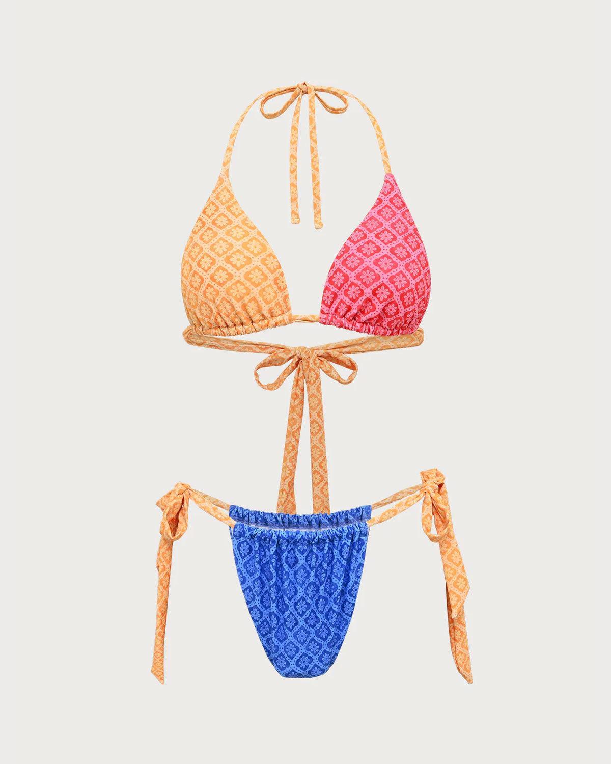Three-Color Triangle Bikini Set Product Image