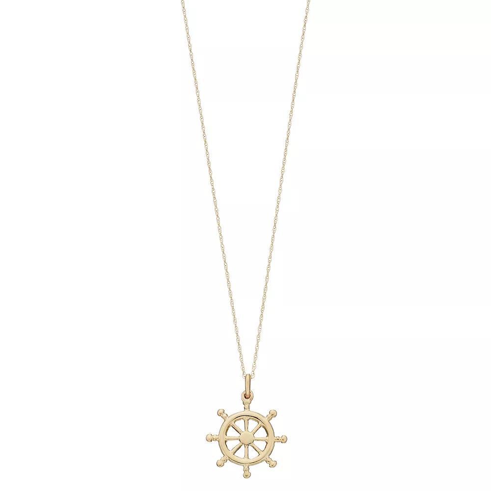 Au Naturale 14k Gold Helm Pendant Necklace, Women's, Size: 18", Yellow Product Image