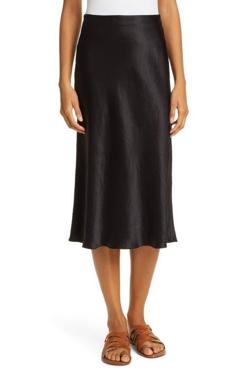 Womens Satin Midi-Skirt Product Image