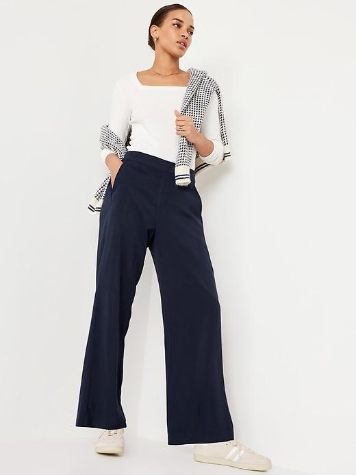 High-Waisted Playa Wide-Leg Pants Product Image