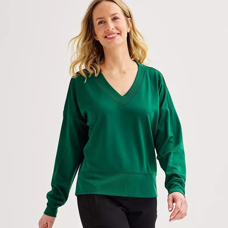 Womens Tek Gear Stretch Fleece V-Neck Pullover Product Image