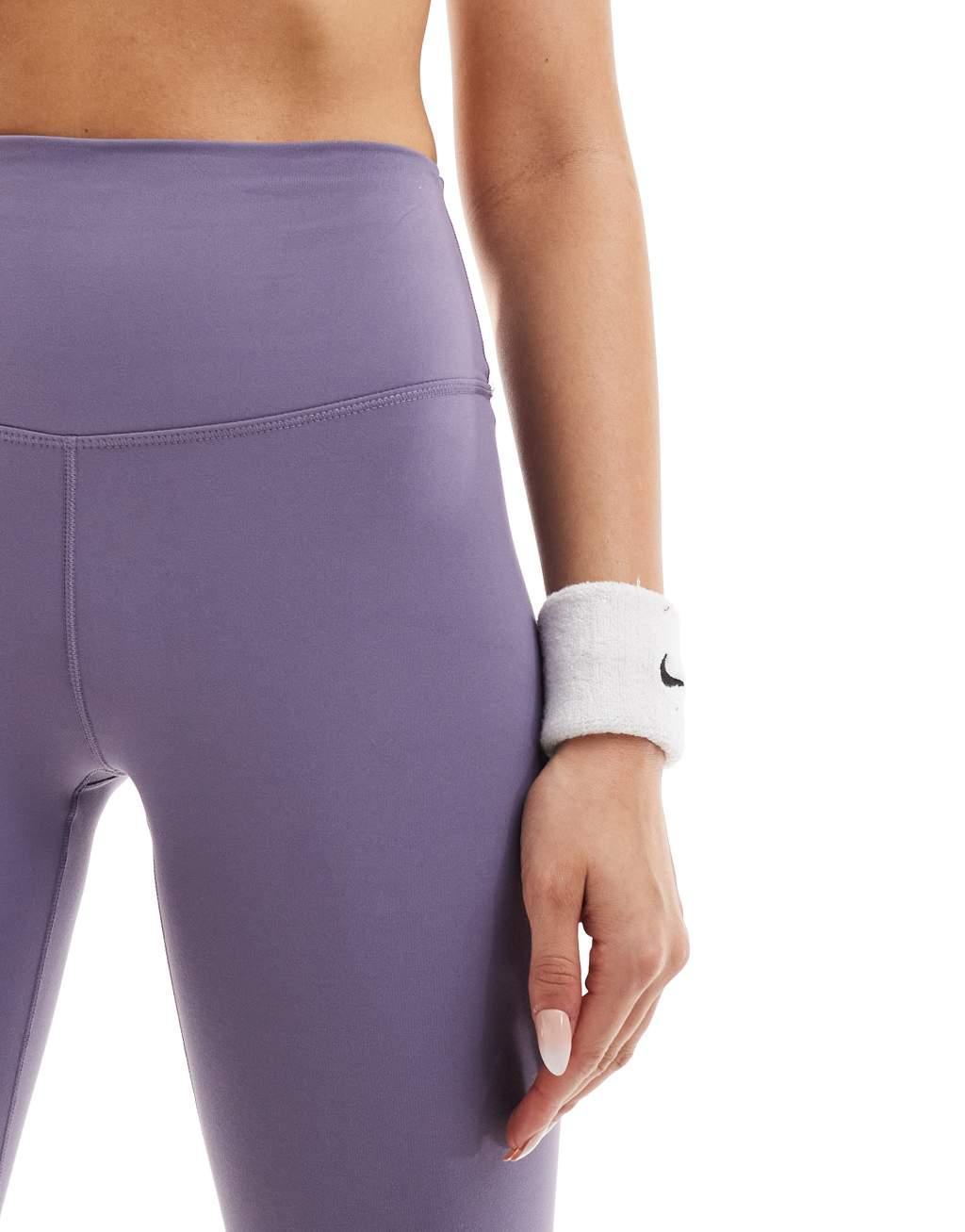Nike One Training Dri-Fit high rise leggings in purple  Product Image